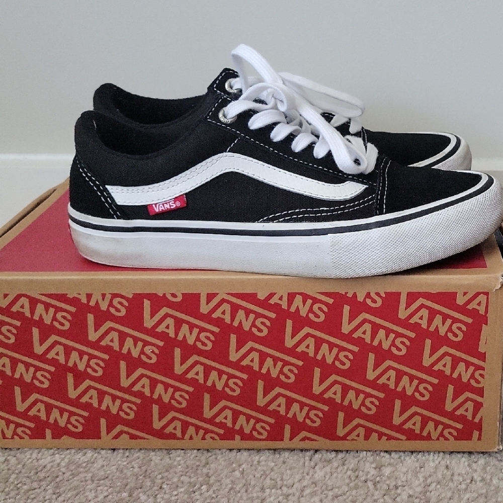 Vans Black and White Classic Pro Sneakers